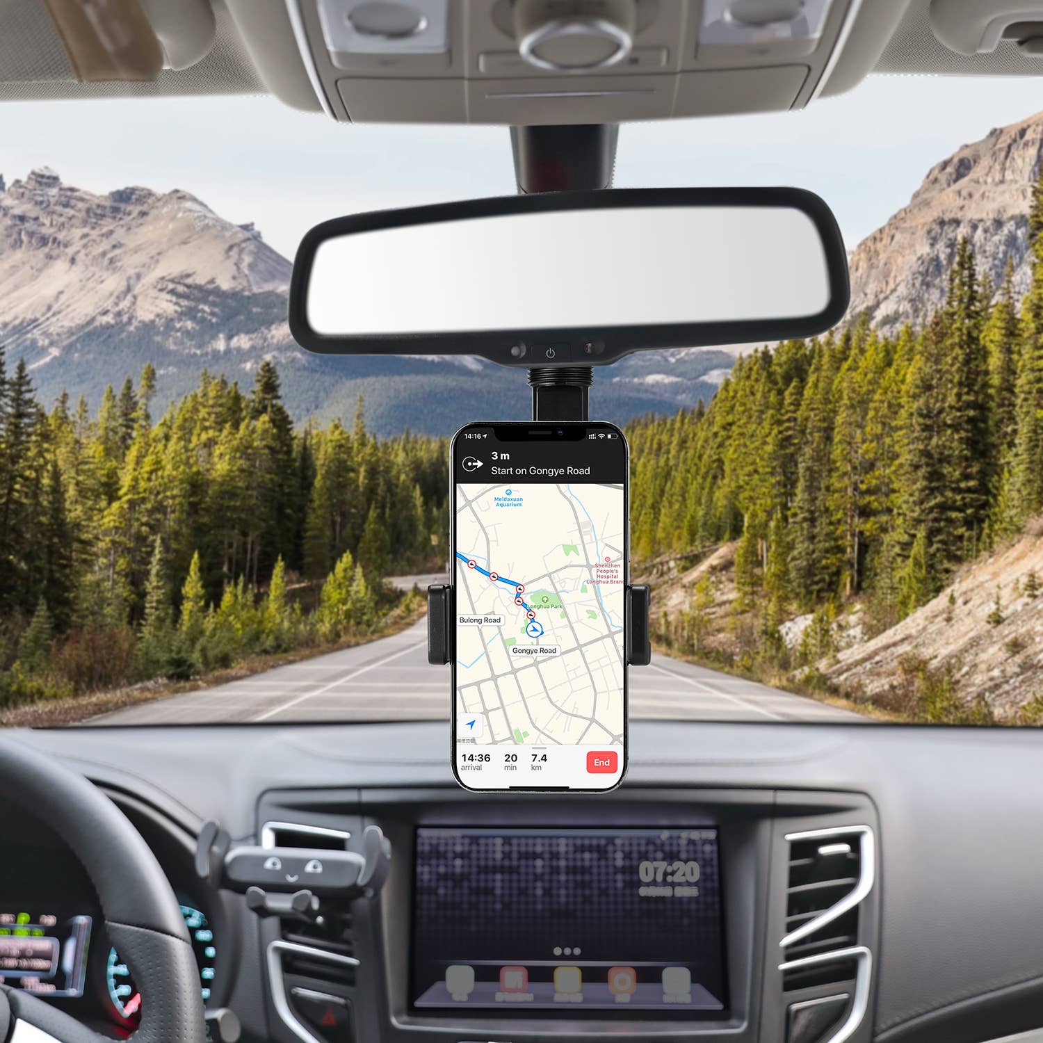 LAX Gadgets - Wholesale Phone/Tablet Stand - 360 degree Car Mount for Smartphones-Black with Retail Pack4