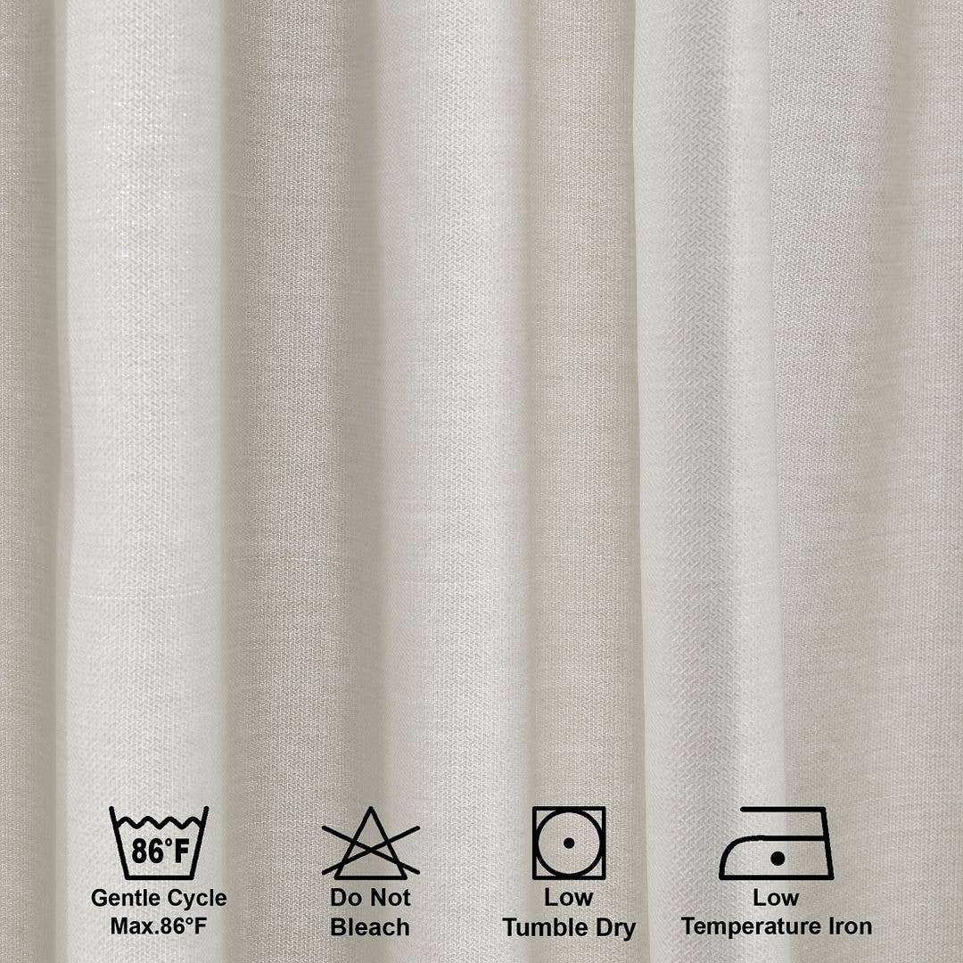 Bes Home Design - Wholesale Curtain - Extra Long Faux Linen Decorative  Custom Size Curtain2