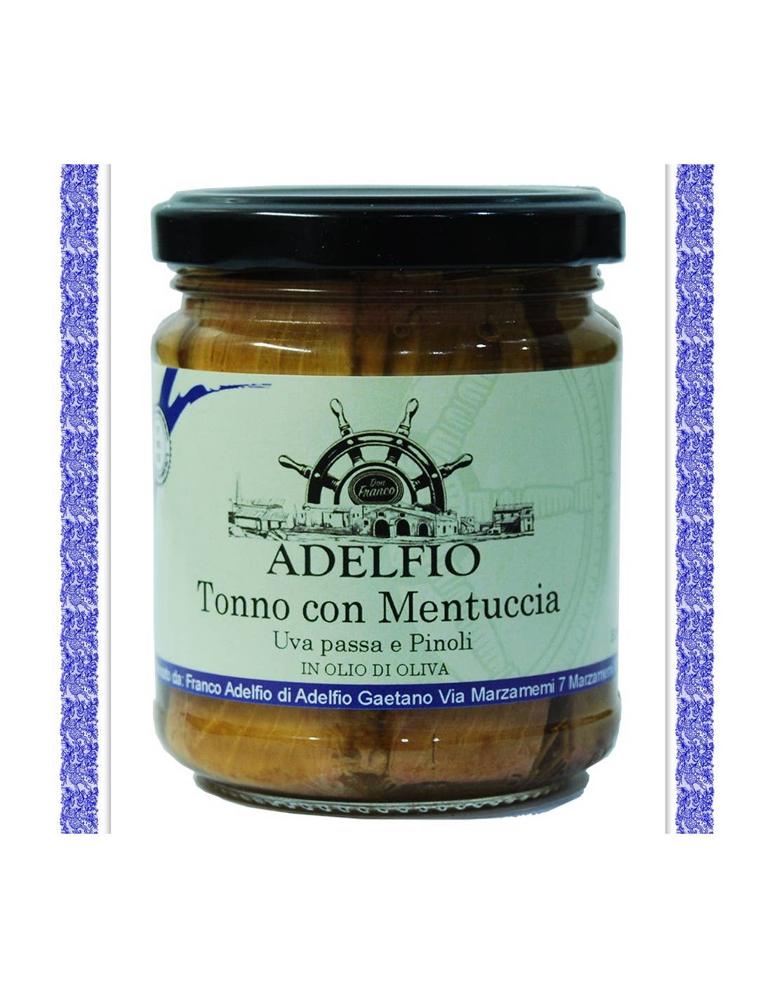 Emporio Sicilia - Wholesale Ingeblikte vis - Tonijn met munt, rozijnen en pijnboompitten - Adelfio0