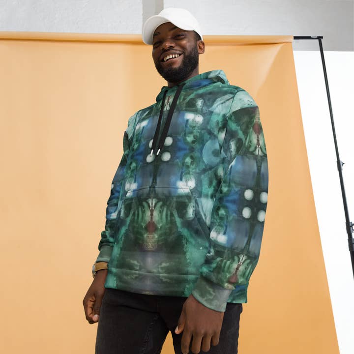 Unisex Hoodie, topography for wholesale by The Pastel Abstract