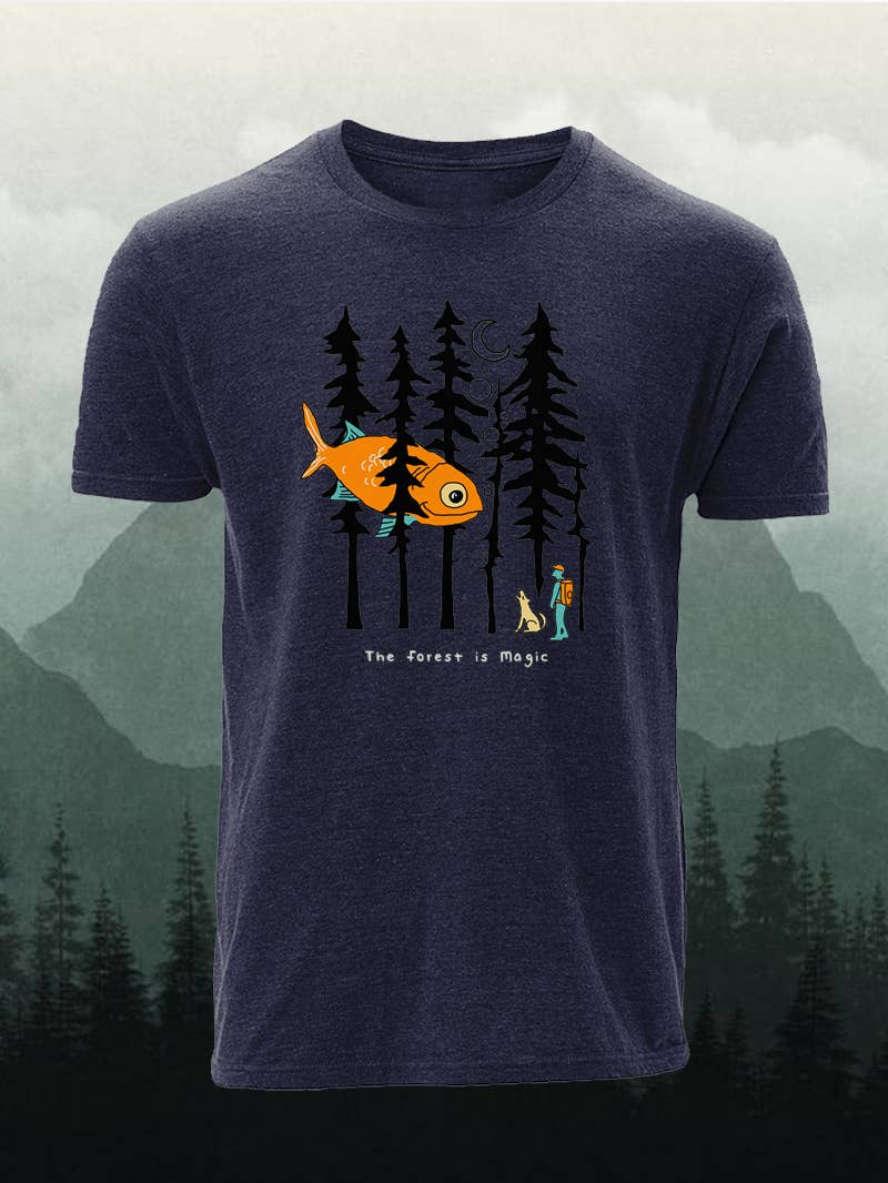 Tourtiwi - Wholesale Screen Printed T-Shirt - Women's - Forest Is Magic Printed Short-Sleeved Shirt3