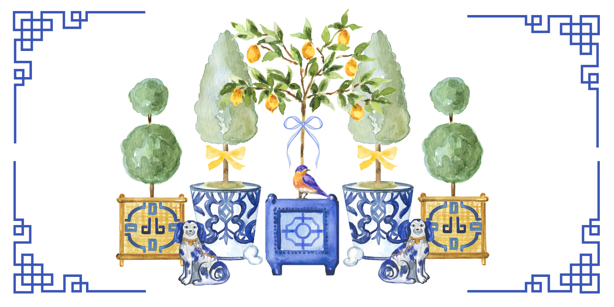 TAYLOR GRAY - Wholesale Decorative Tray - 5.5x11 CHINOISERIE trinket tray insert set of 53