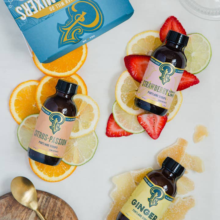 Portland Syrups - Wholesale Cocktail Mix/Syrup - Gift Set - Blue Standard Cocktail / Mocktail Drink Mixers2