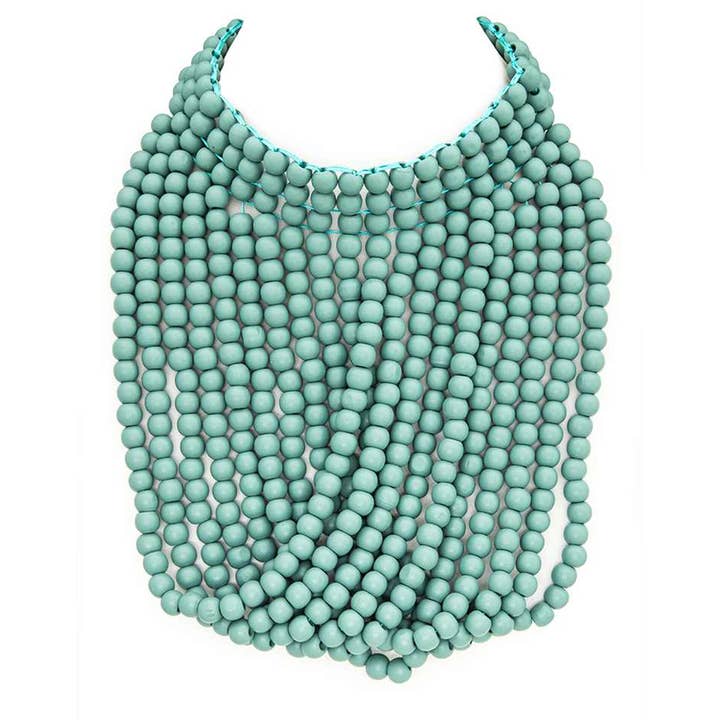 Artini Accessories – wholesale Pärlband/Pärlhalsband – Träpärlor Gardinförklaringshalsband4