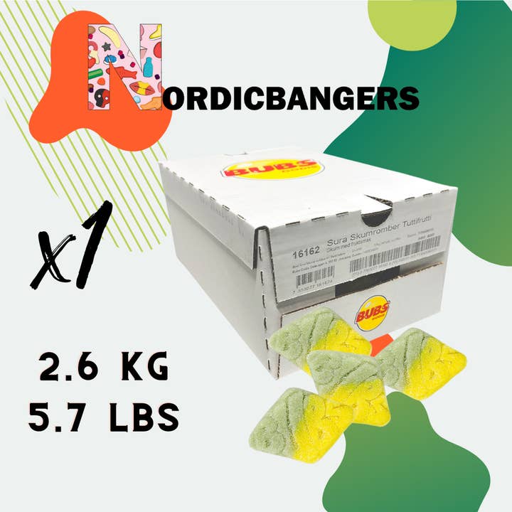 Nordicbangers - Swedish Candy - Wholesale Gummy - Bubs Swedish Candy Sour Foam Rhomb 2.6kg Box
