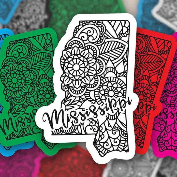 Albion Mercantile Co. - Vente Autocollant - Autocollant Mississippi | Autocollant de pare-chocs | Autocollant de bouteille | Autocollant de voyage | Autocollant pour ordinateur portable | Autocollant imperméable | Autocollant en vinyle | Décalcomanie | 3,5"0