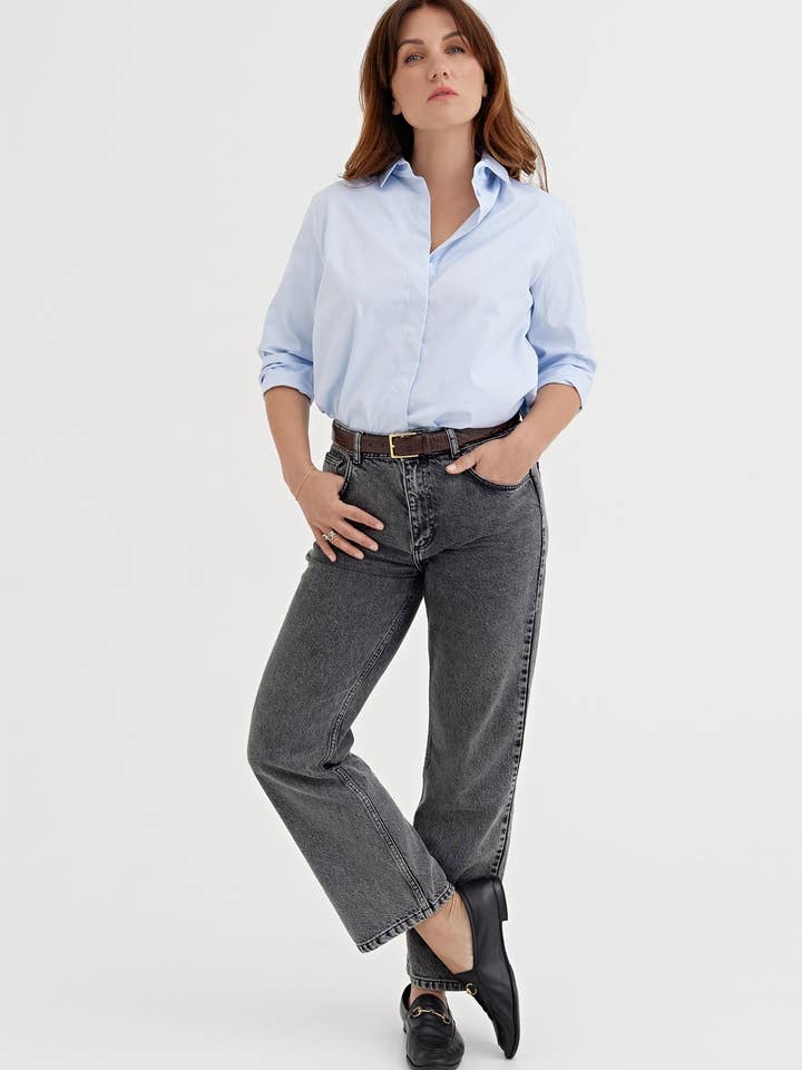 CAPSULE by Agnė Gilytė - Wholesale Jeans - Women's - Jeans 'LA PARISIENNE' | flattering slim fit gray9