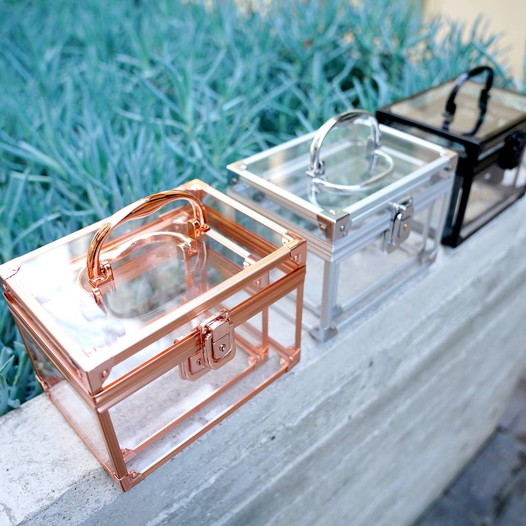 42POPS - Wholesale Makeup Storage Box - .2pc Set Locking Cosmetic Case w/ Key4