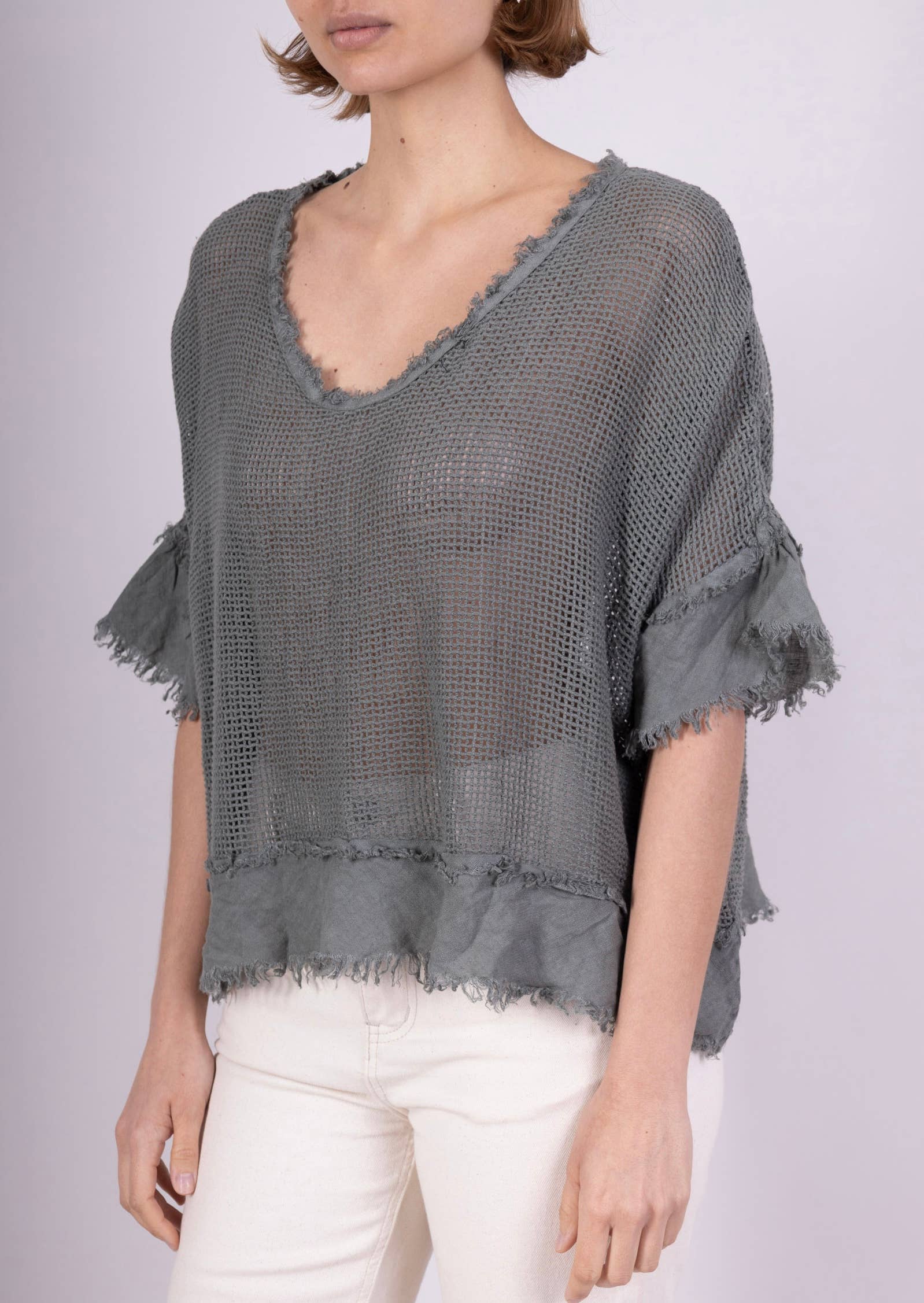 LINEN & COTTON HOUSE – Großhandel Bluse – Damen – TOP AUS BAUMWOLLSTRICK 23911 100 % BAUMWOLLE28