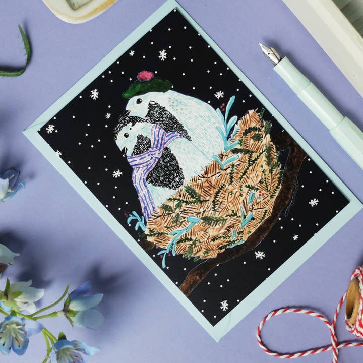 Postal de casal de melros por atacado de Wonder Of Today