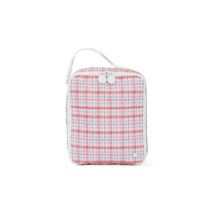 LUNCH BOX Insulated Lunch Bag - CLASSIC PLAID RED *9/28 ship for wholesale by TRVL Design