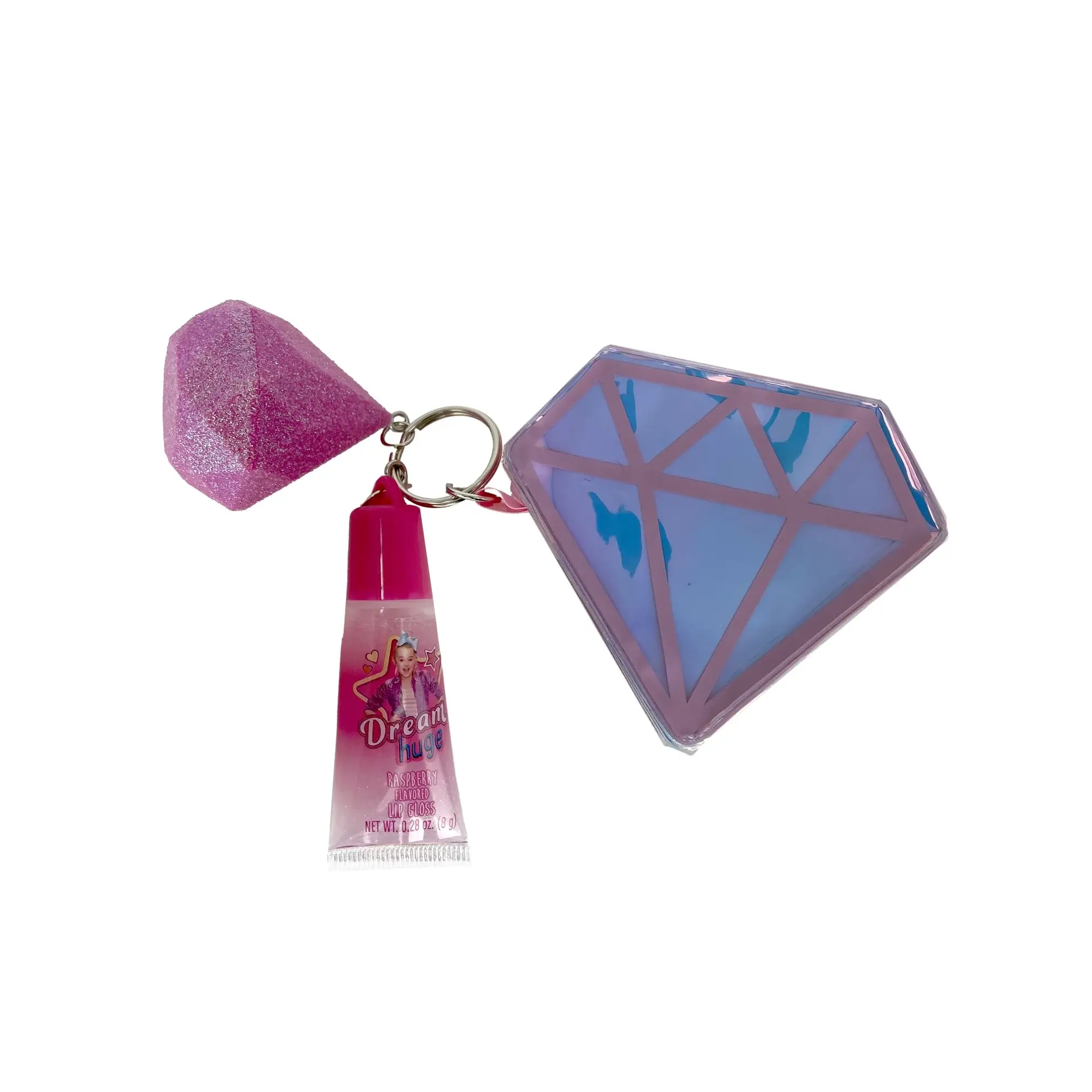 Innovarix – wholesale Lip Balm – Jojo Siwa Diamond Keychain Lip Gloss/Balm & Coin Purse Set1