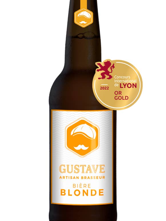 Gustave blond öl 33 cl för wholesale av LES BIÈRE GUSTAVE