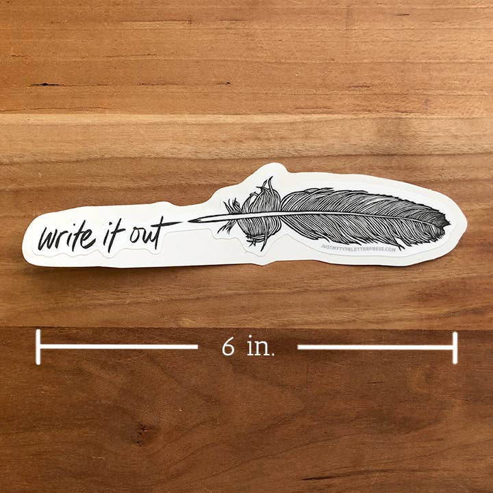 Quill- Write It Out STICKER for wholesale by Lynn-oleum