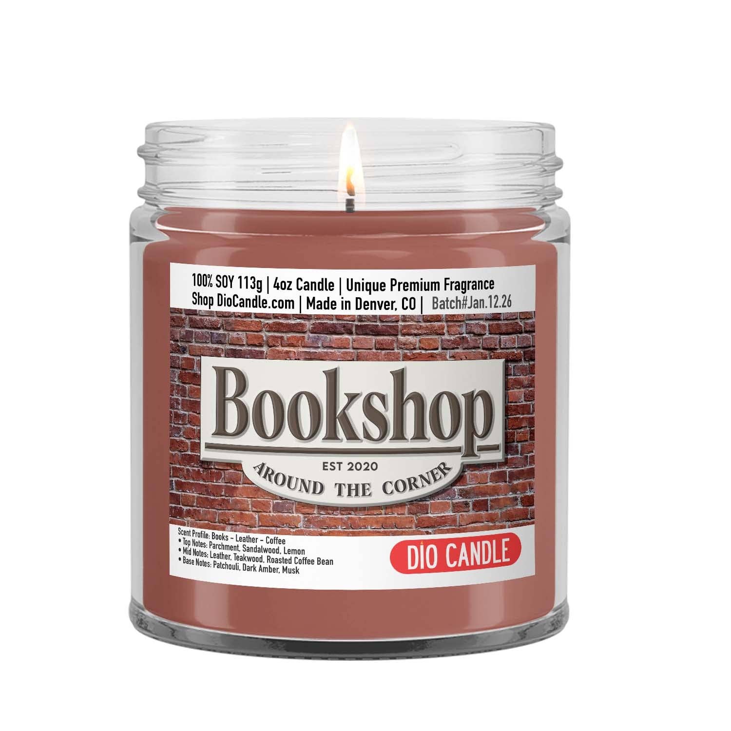 Dio Candle Company - Wholesale Jar/Filled Candle - Bookshop Candle1