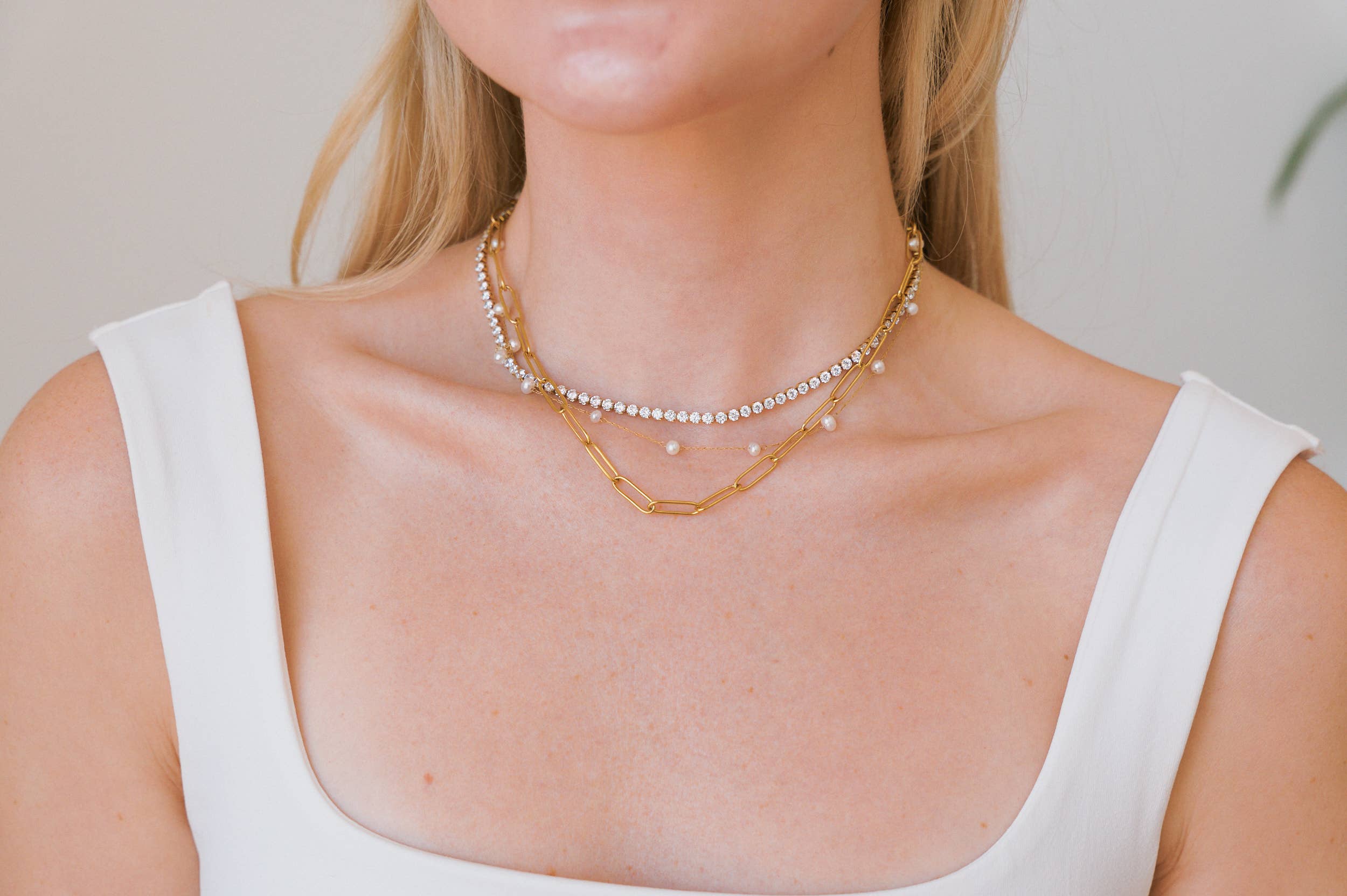 Nikki Smith Designs - Wholesale Link & Chain Necklace - Sasha Gold Chain Necklace- Waterproof1