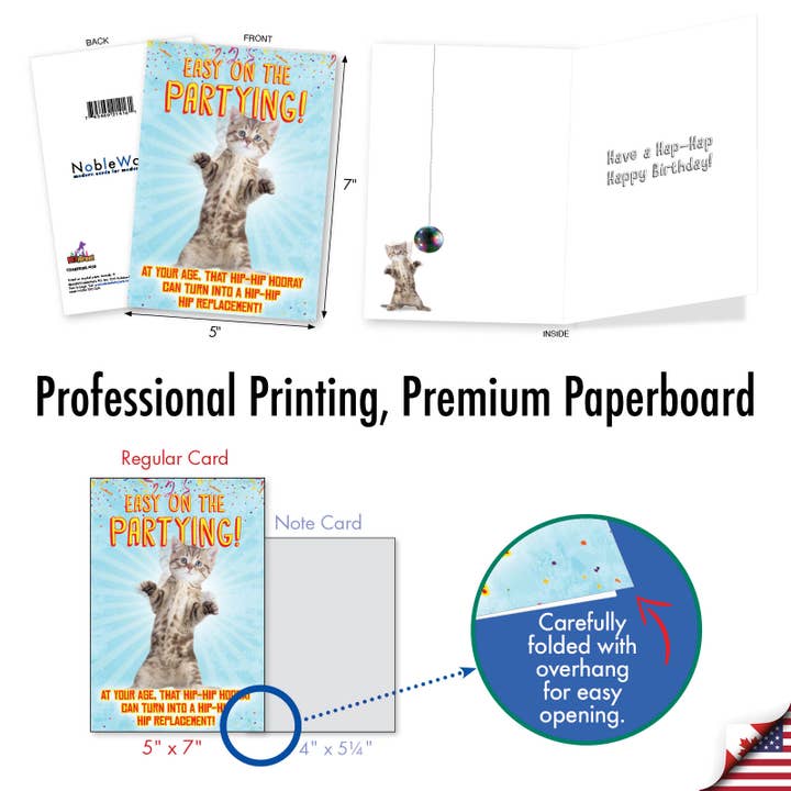 NobleWorks - Wholesale Birthday Card - Birthday Card - Hip-Hip Hooray3