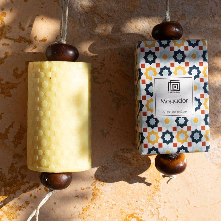 L'Art du Bain - Wholesale Bar Soap - Mogador rope soap, with goat milk box