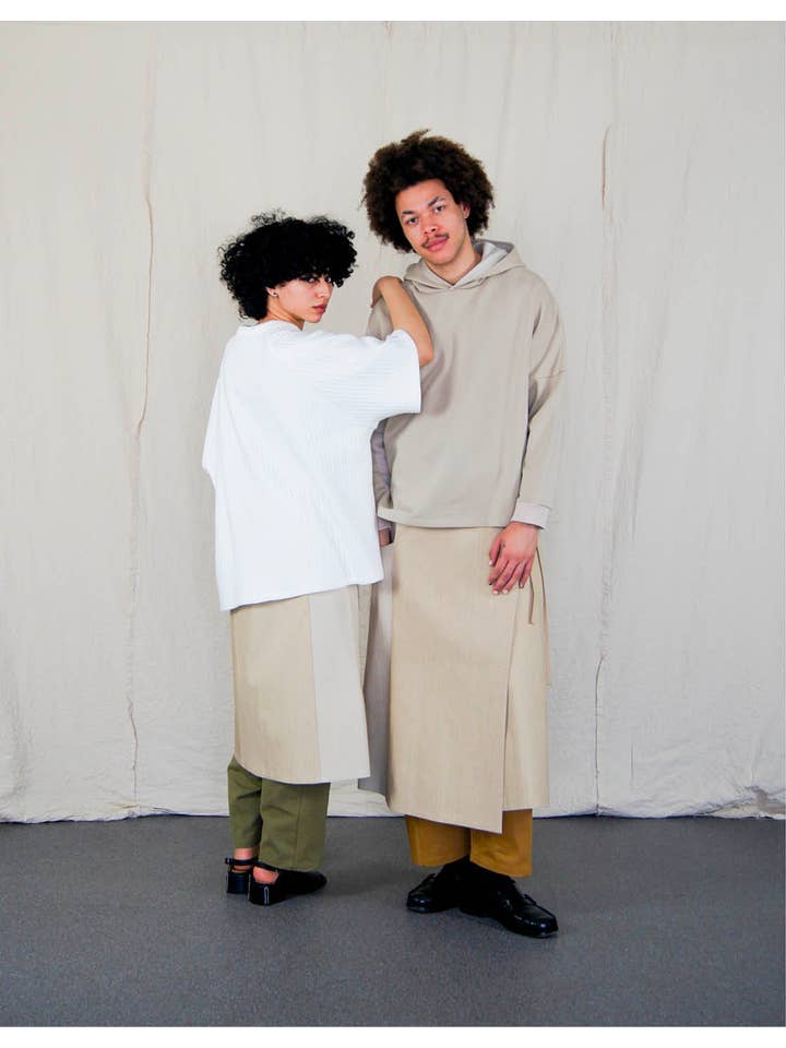 Cèucle – Engroshandel Nederdel - Dame – NEDERDEL KAPITEL 1 _ BEIGE DENIM
