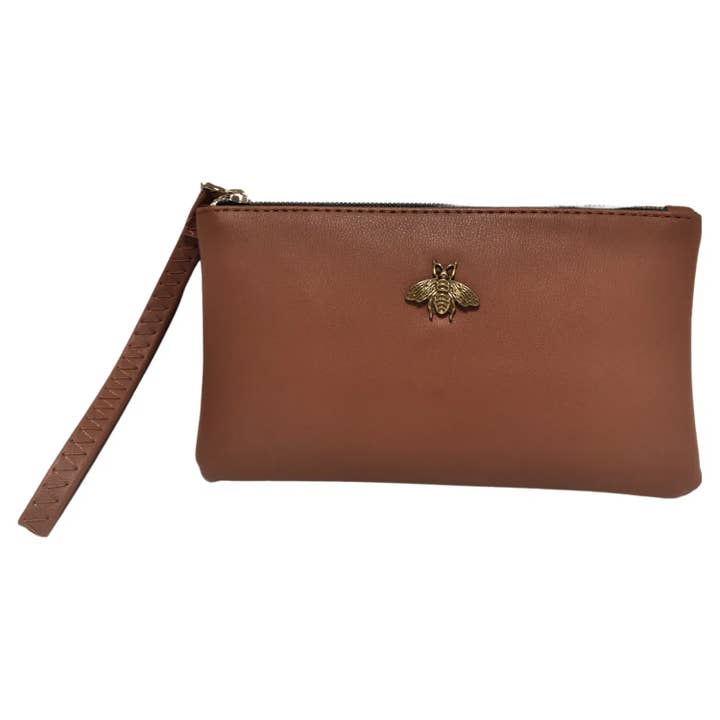 Superbia - Wholesale Clutch Bag - Women's - Soft Pu Bee Clutch with Wristband -2099