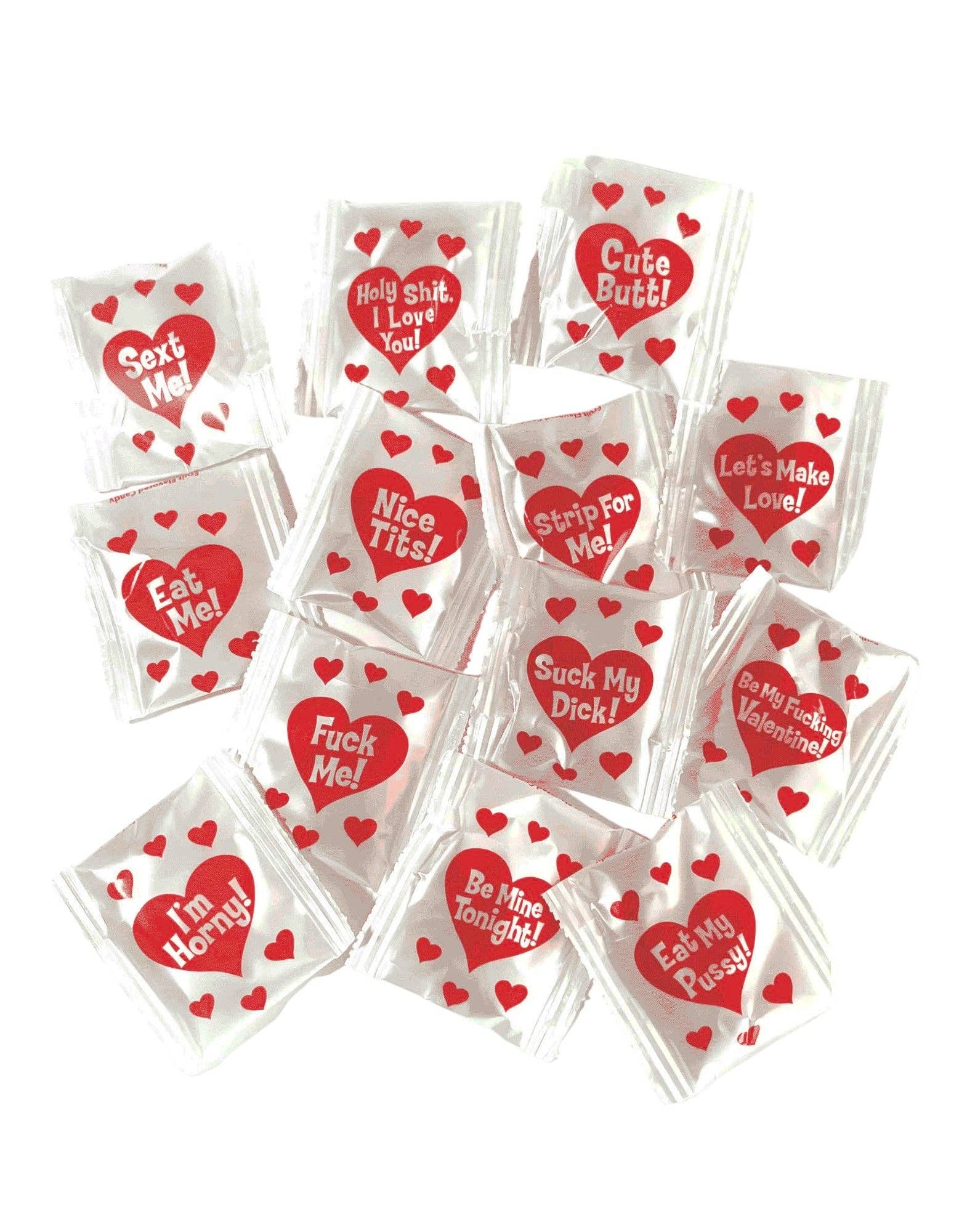 Little Genie Productions - Wholesale Hard Candy - X-Rated Valentine's Candy Message - 100 Pack Display2