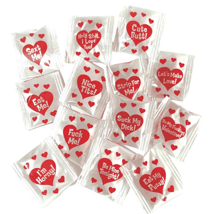 Little Genie Productions - Wholesale Hard Candy - X-Rated Valentine's Candy Message - 100 Pack Display2