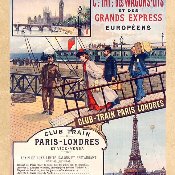 Paris-Londres Poster, A2, 42 x 59,4, 5 Stück für den Großhandel von Artiste de la Baie du Mont Saint-Michel