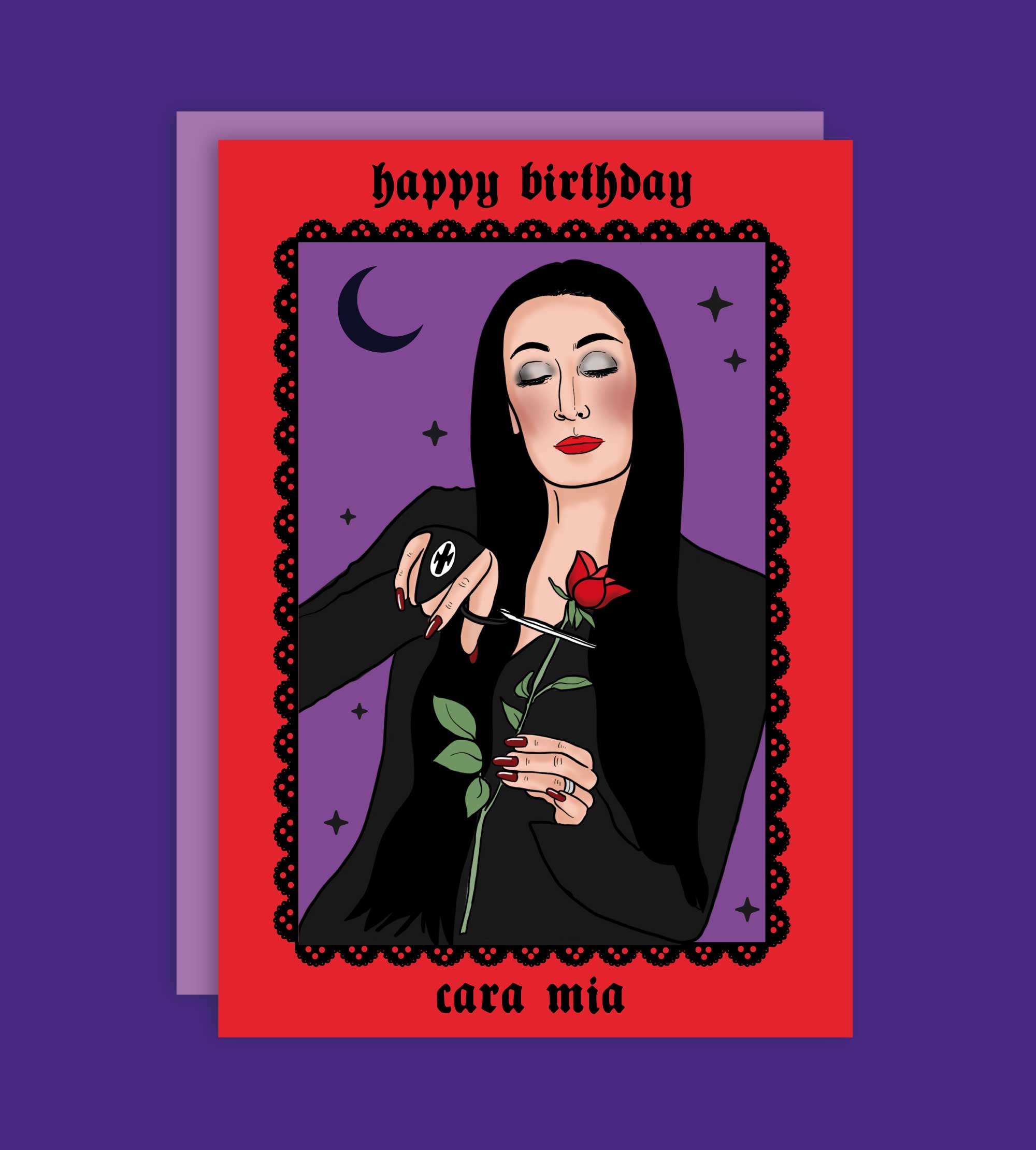 Studio Soph (We Pay Your Import Fees - We Ship DDP) - Wholesale Birthday Card - Happy Birthday Cara Mia Halloween Queen Greeting Card2
