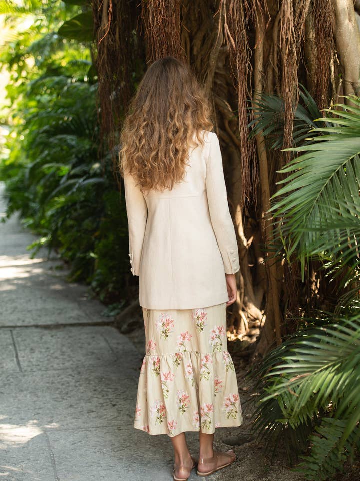 The Birdie Blazer | Cream for wholesale by Black Iris