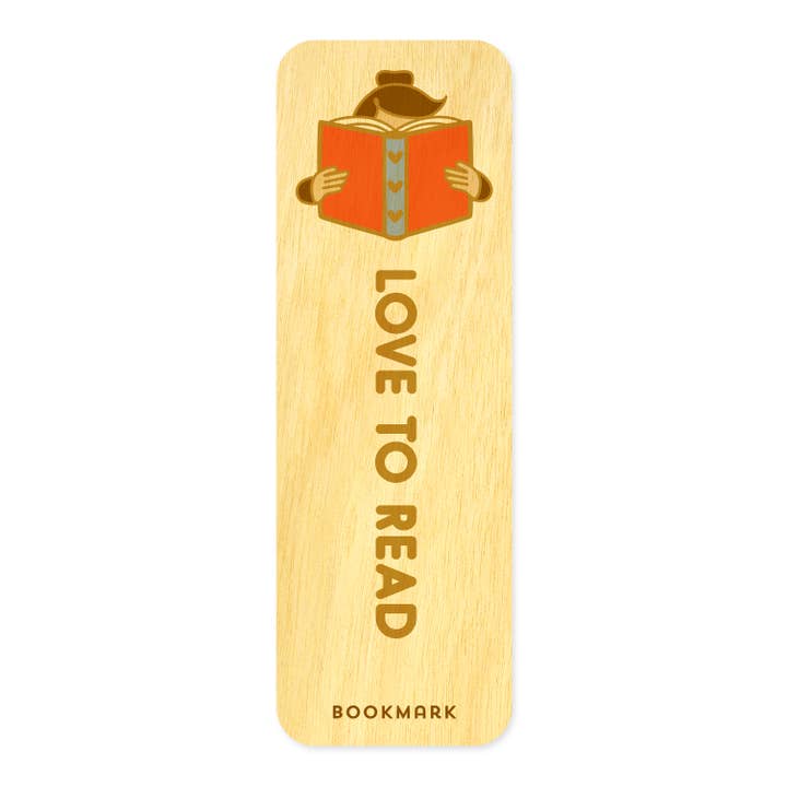 Love to Read Mini Wood Bookmark for wholesale by Night Owl Paper Goods