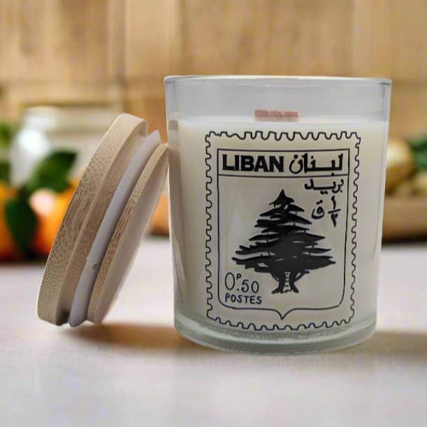 Lebanon Cedar & Orange Blossom Candle for wholesale by Andalus Shop