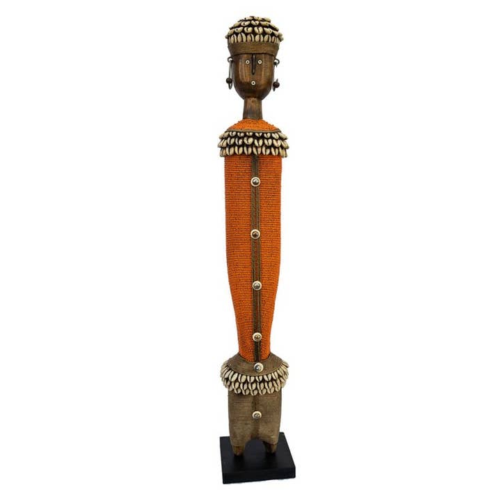 Poupée Namji perlée 01 pour la vente par Luangisa African Gallery