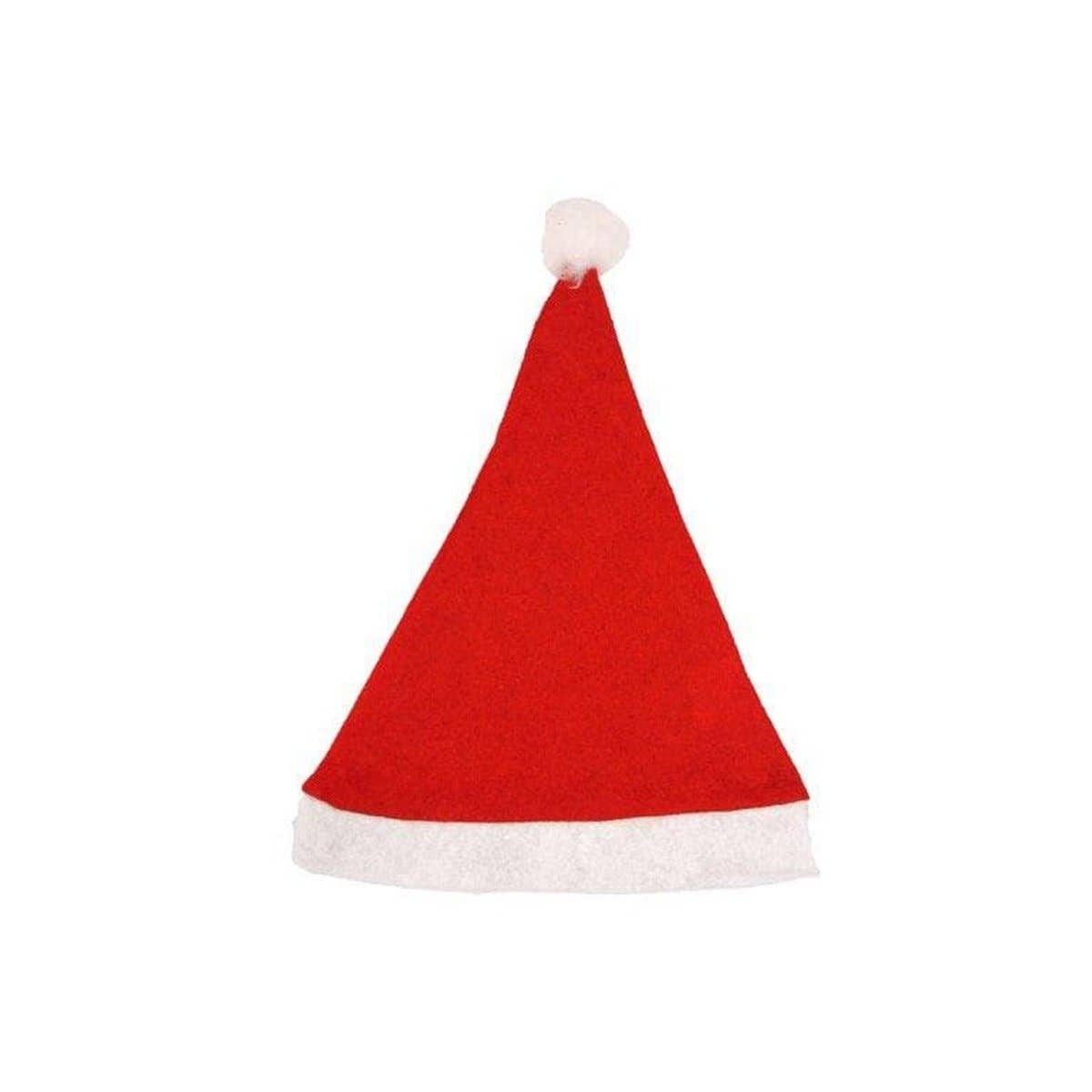 Kids Party Craft – wholesale Santa hat – Children's Christmas Santa Hat with Bobble and Trim