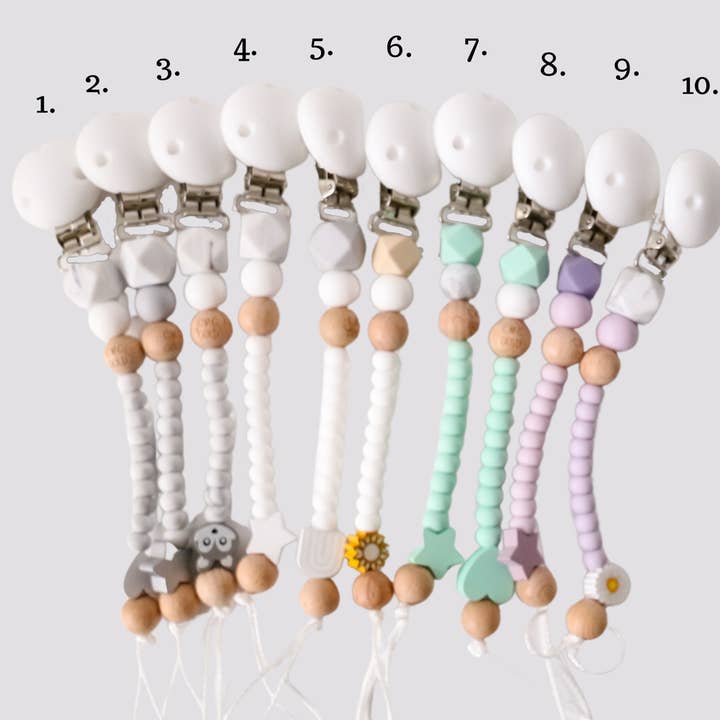 CMC Gold - Wholesale Pacifier Clip - Baby - Pre Designed Styles Dummy Clips