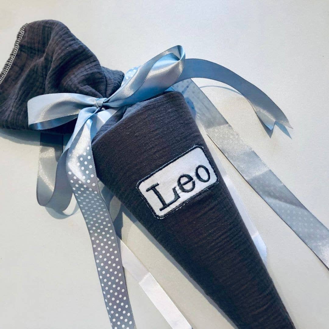 Küstenfieber® - Vente Coffrets cadeaux - Petit cône d'école en mousseline sur mesure, 35 cm, plusieurs couleurs7