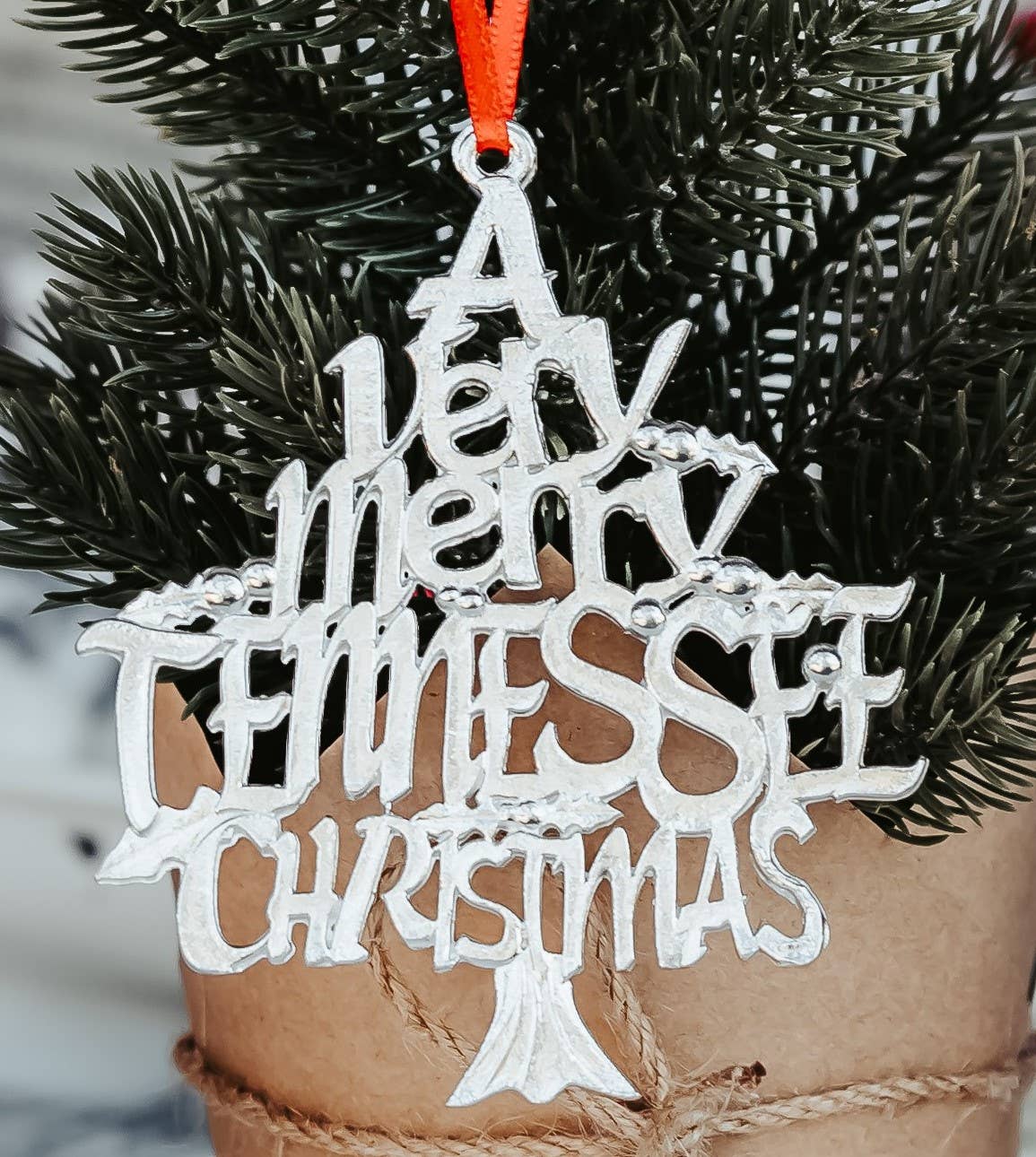 House of Morgan Pewter - Vendita all'ingrosso Decorazione - Un Ornamento di Natale Molto Allegro - Stati e Città33