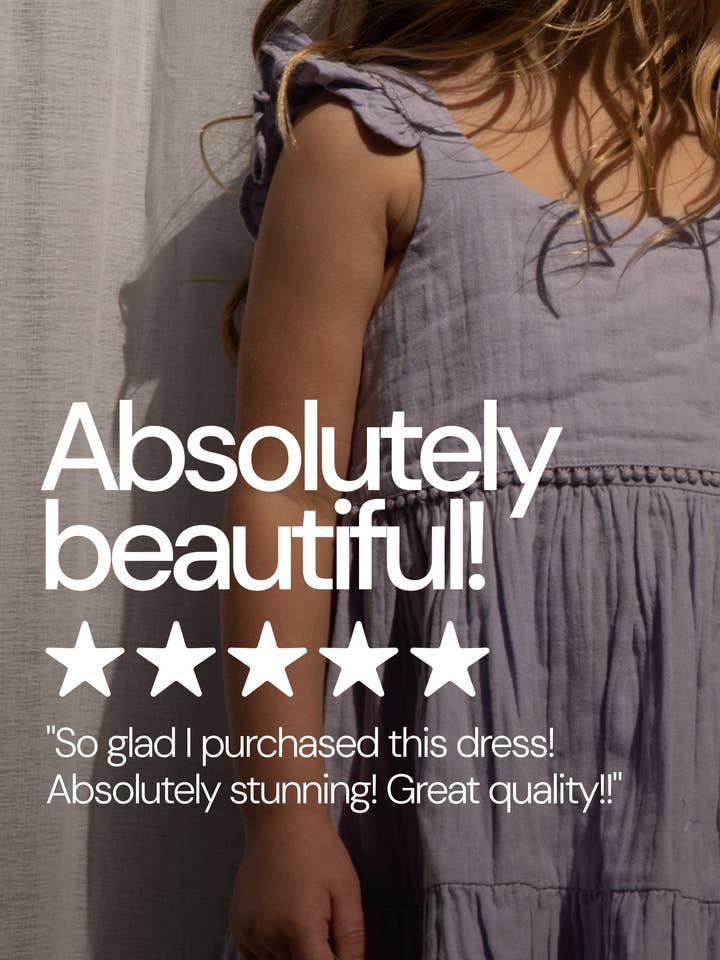 Babu - Wholesale Dress – Baby - Organic Muslin Dress | Sleeveless - Mia10