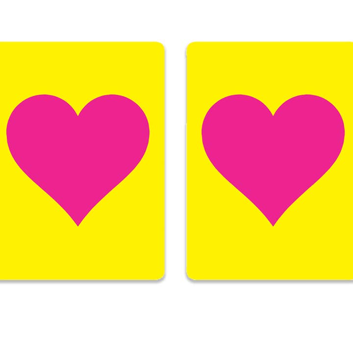 Canasta Sets.com - Wholesale Playing Cards - cards-plastic playing cards 2 decks together-Heart Design