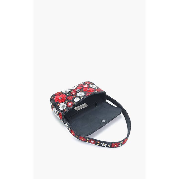 America & Beyond - Wholesale Shoulder Bag - Women's - Scarlet Romance Embellished Shoulder Bag