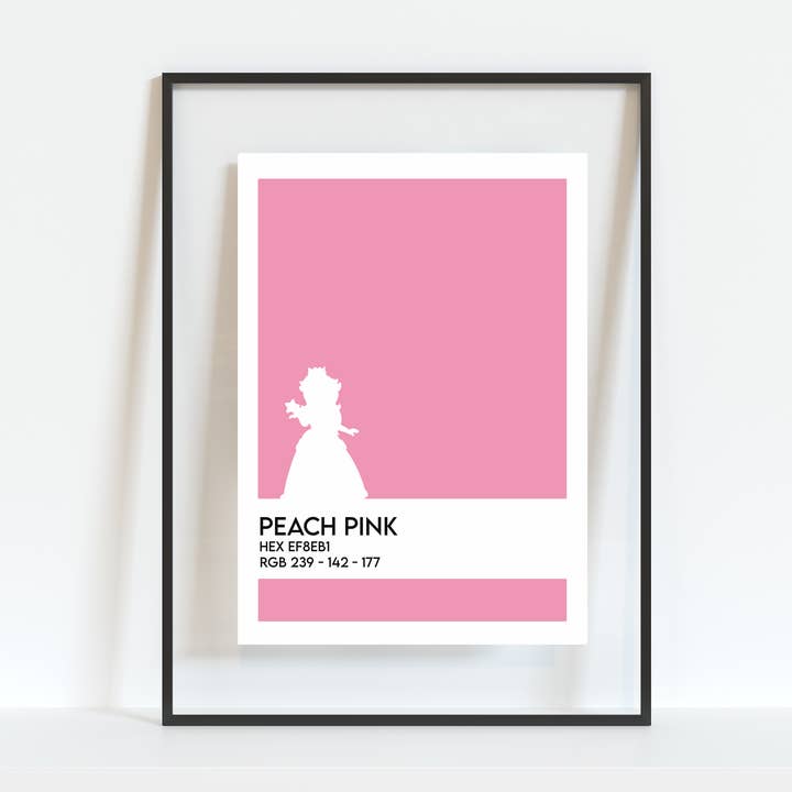 Stampa retrò Peach Gamer (12,7 x 17,8 cm) per la vendita all'ingrosso da parte di Colour Me Fun
