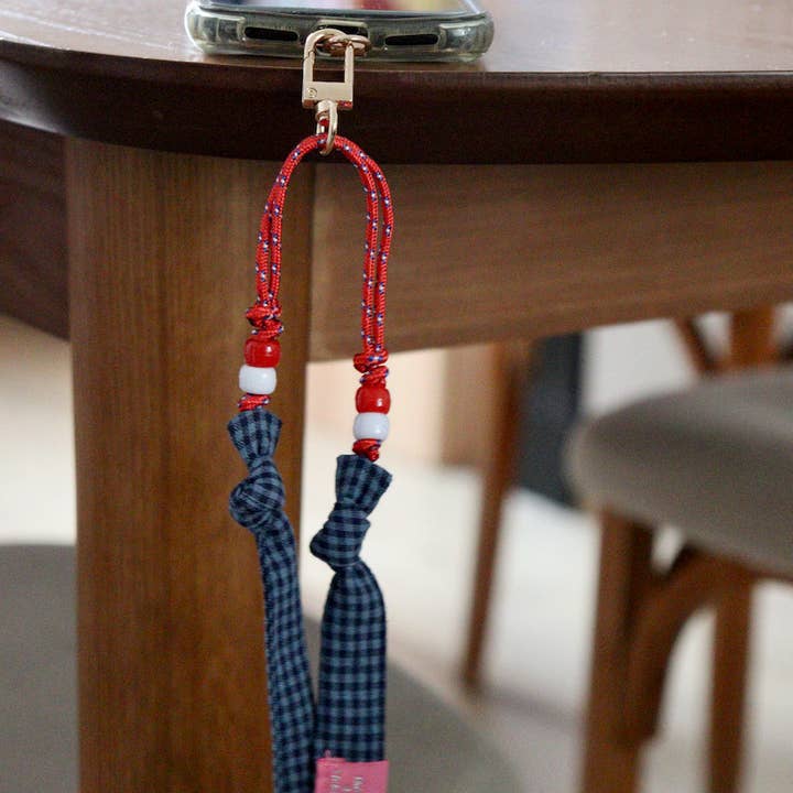 Maho - Wholesale Phonecase Strap - César Blue Seersucker