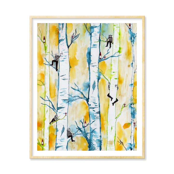 Stampa artistica Boozy Burglars per la vendita all'ingrosso da parte di Tamara Garvey Illustration