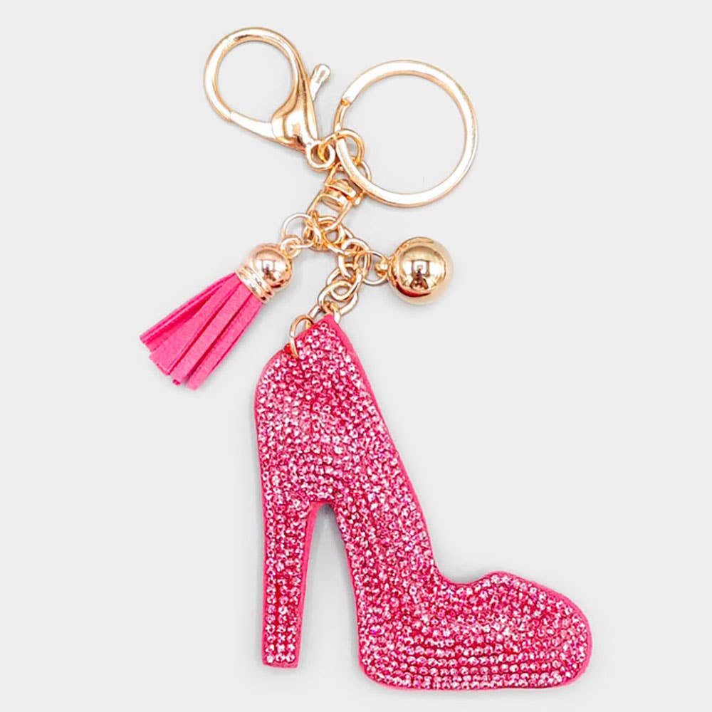 Sensibling Corp. - Wholesale Keychain - Women's - Bling Stiletto Heel Tassel Keychain0