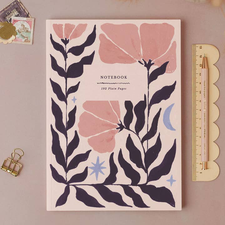 Botanical Notebook | Plain Page Journal | Blank Notebooks for wholesale by Sister Paper Co.