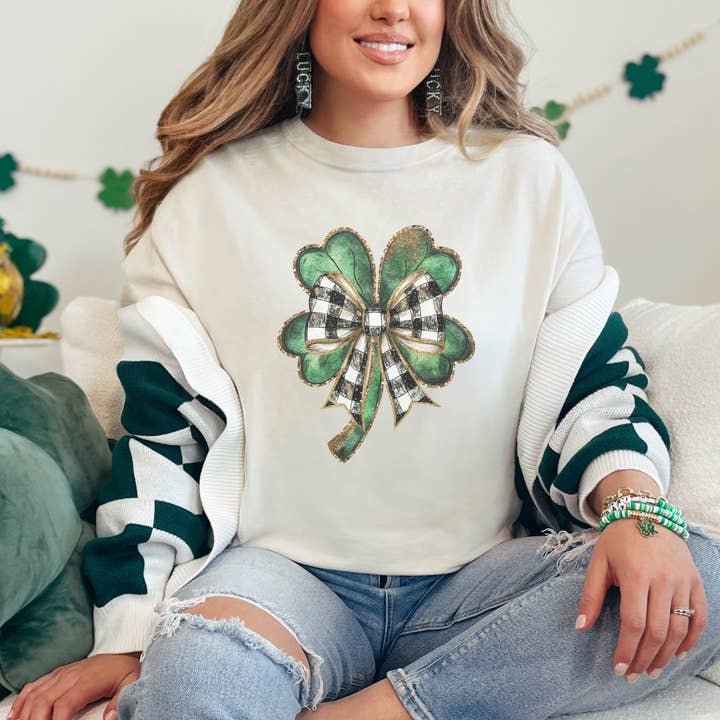 St. Patrick's Day Four Leaf Clover T-Shirt for wholesale by Trendznmore - Modern Graphic Apparel