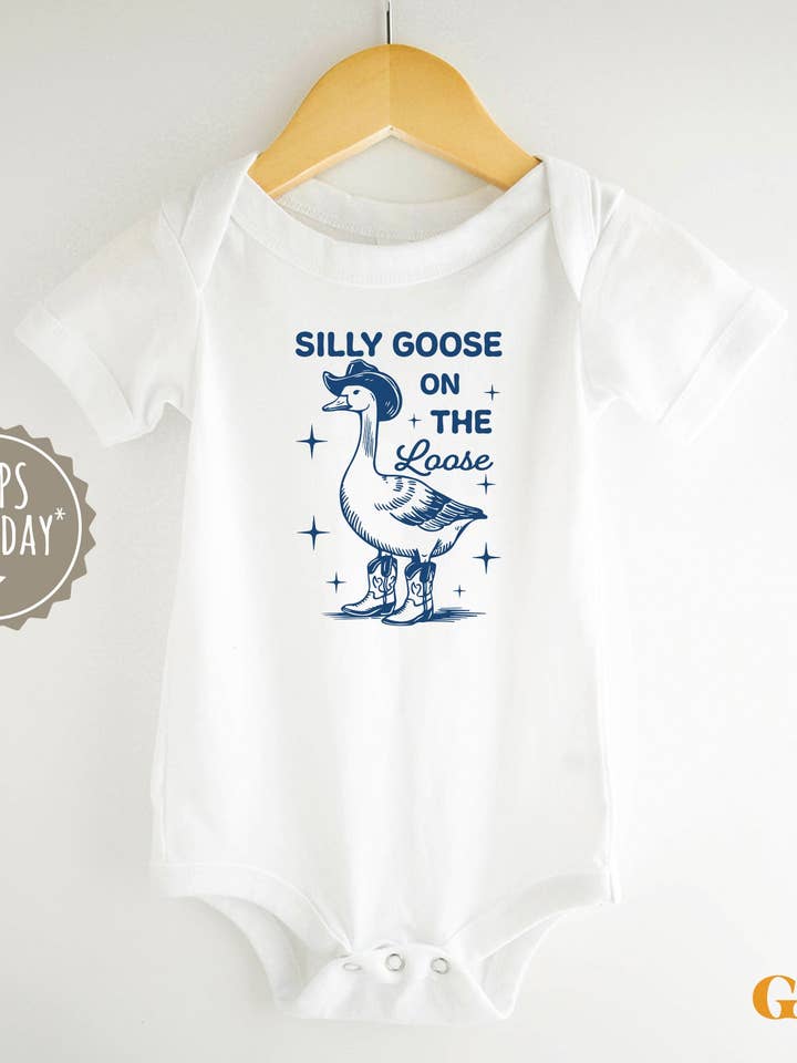 Blue Giraffe Inc - Wholesale Bodysuit (Non-Footed) - Baby - Silly Goose on the Loose Baby Onesie®