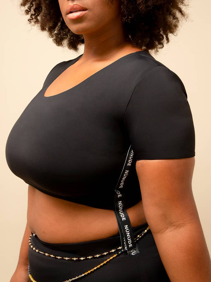 Activewear Shorts Set Black/White for wholesale by Nunude