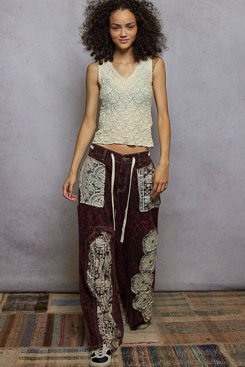 Pol Clothing - Vente Haut en maille – femme - Haut en maille sans manches à encolure en V avec bordure en dentelle21