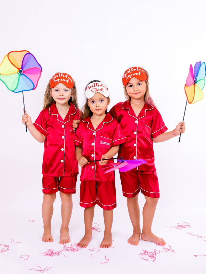 Sisters G Kids - Wholesale Sleepwear Set - Kids - Kids Satin Pajamas Shorts + Short Sleeves14