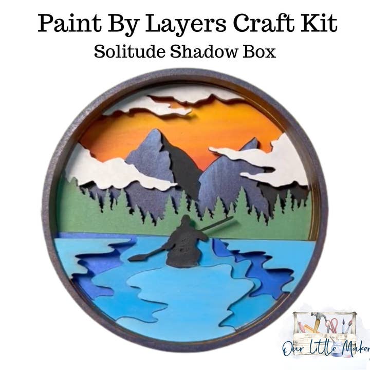 Our Little Makery - Wholesale DIY Craft Kit - Solitude Shadow Box Kit